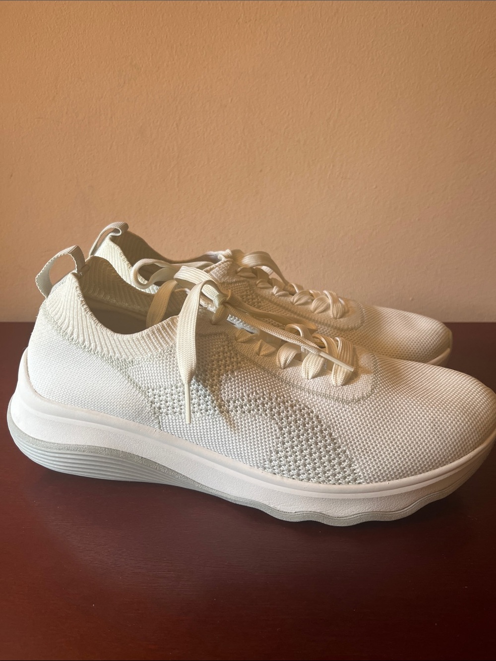 Clarks Knit Sock Sneakers in Off-White/Cream - Picture 2 of 7